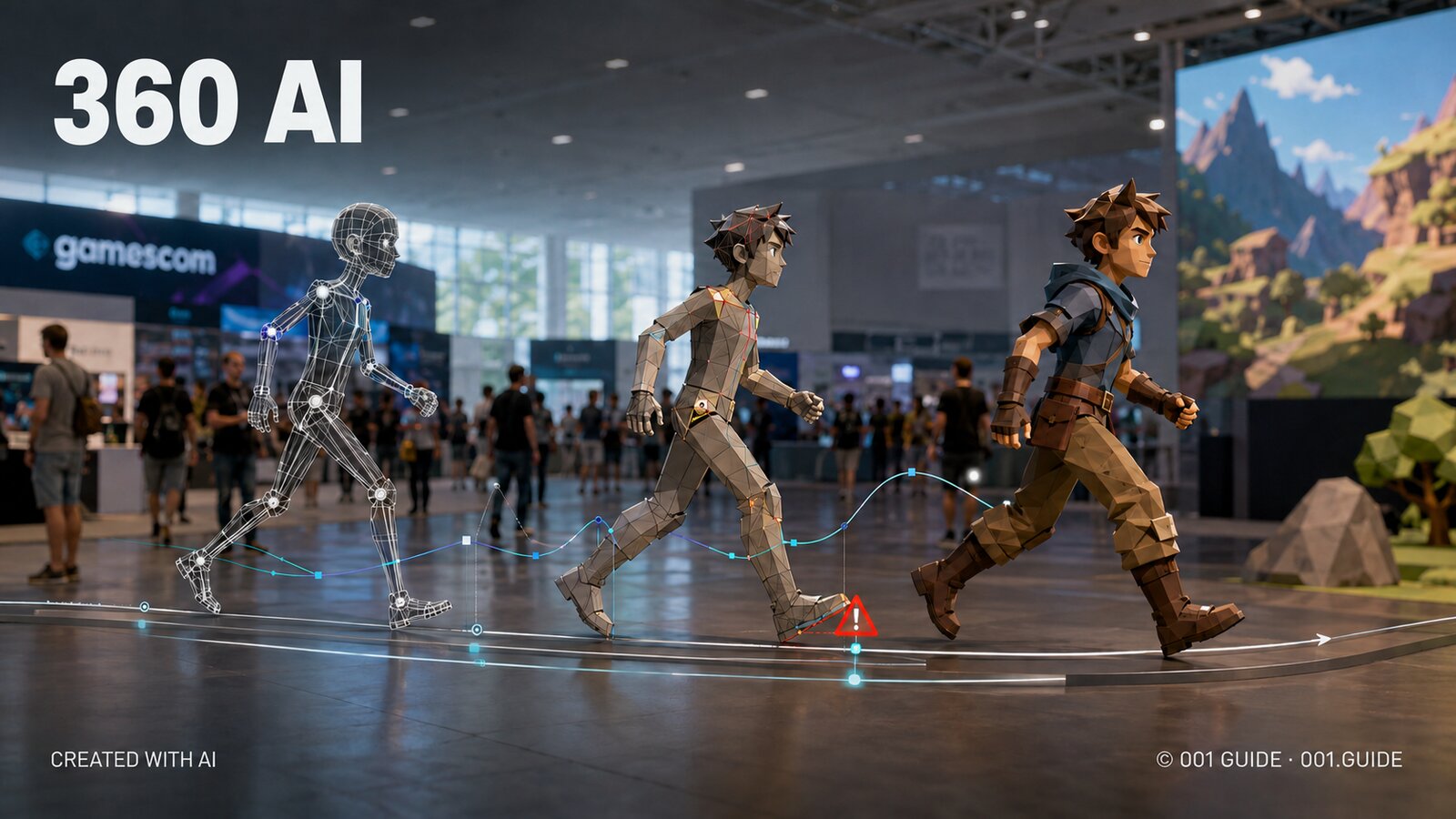 360 AI — from wireframe to animation to finished figure