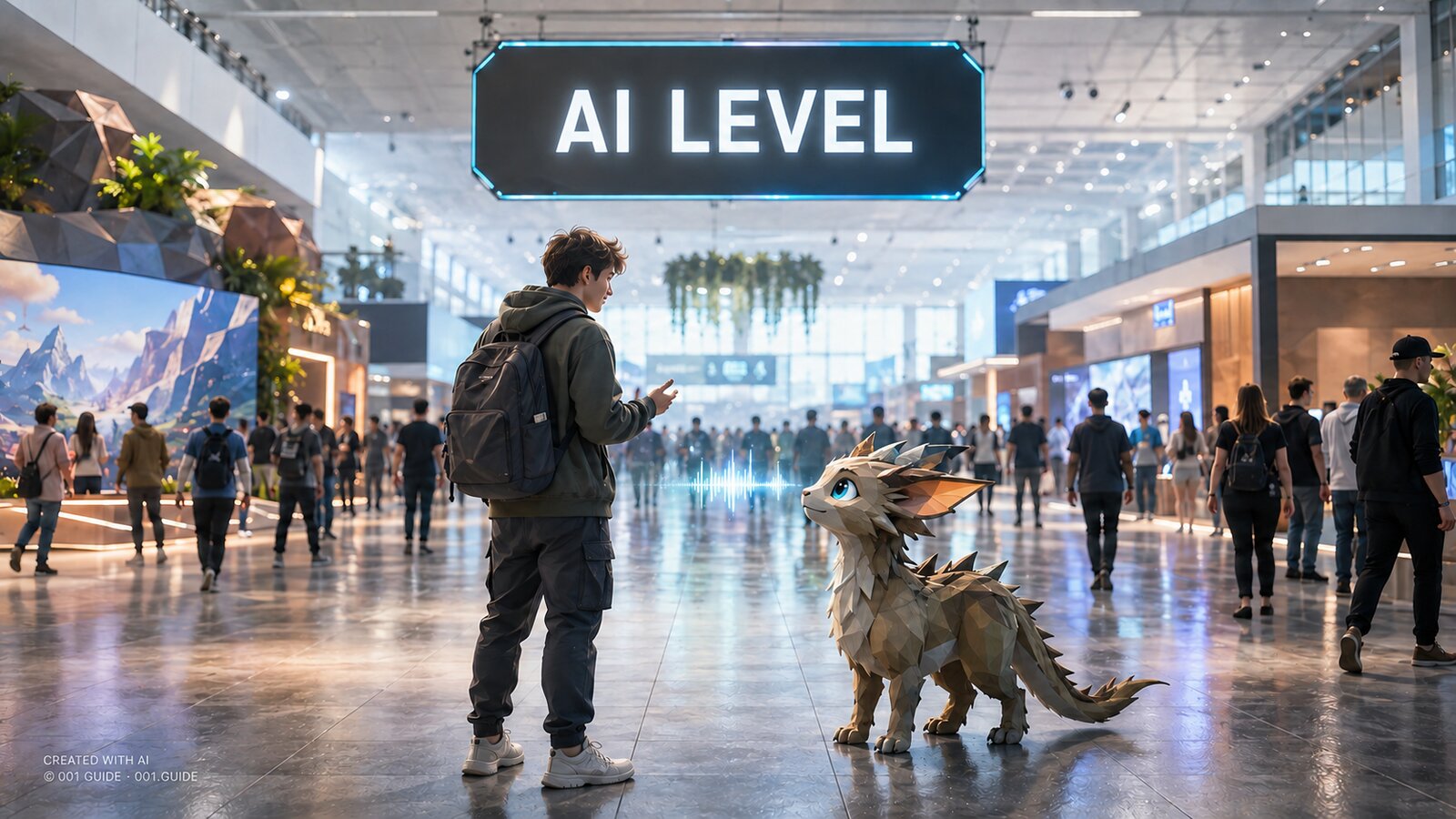 AI Level — ein Spieler spricht mit seiner Kreatur